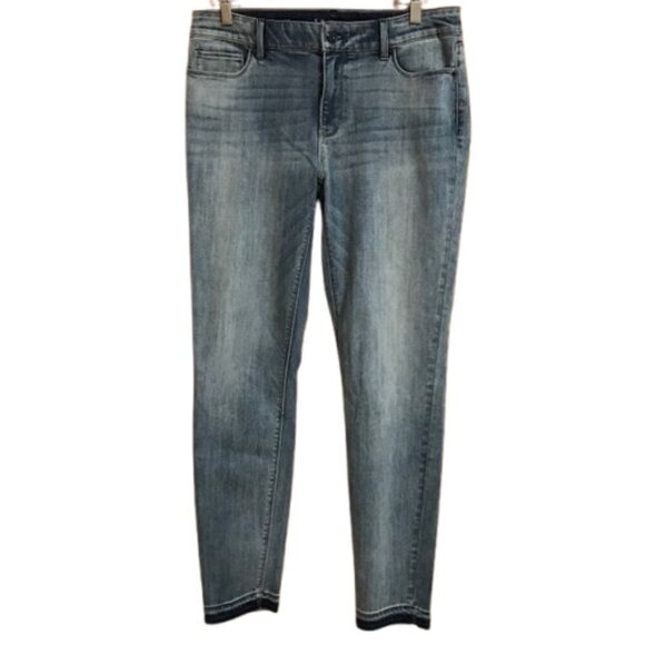 WHBM Women''s Released-Hem The Skinny Ankle Jeans Size 10L Light Wash - Picture 4 of 12